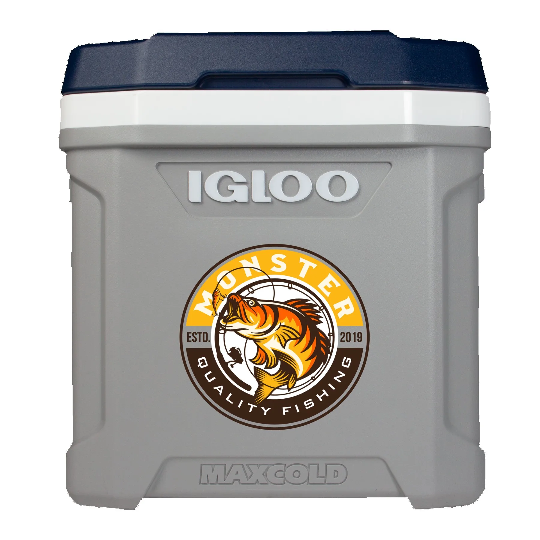 62 Qt. Igloo® Maxcold Latitude Roller Cooler (Carbonite/Aegean Sea) view 2