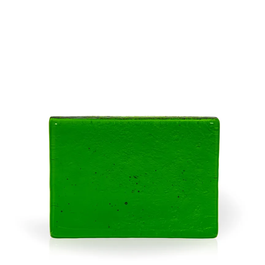 Congo Emerald Horizontal Wedge Recycled Glass Award, 4" view 2