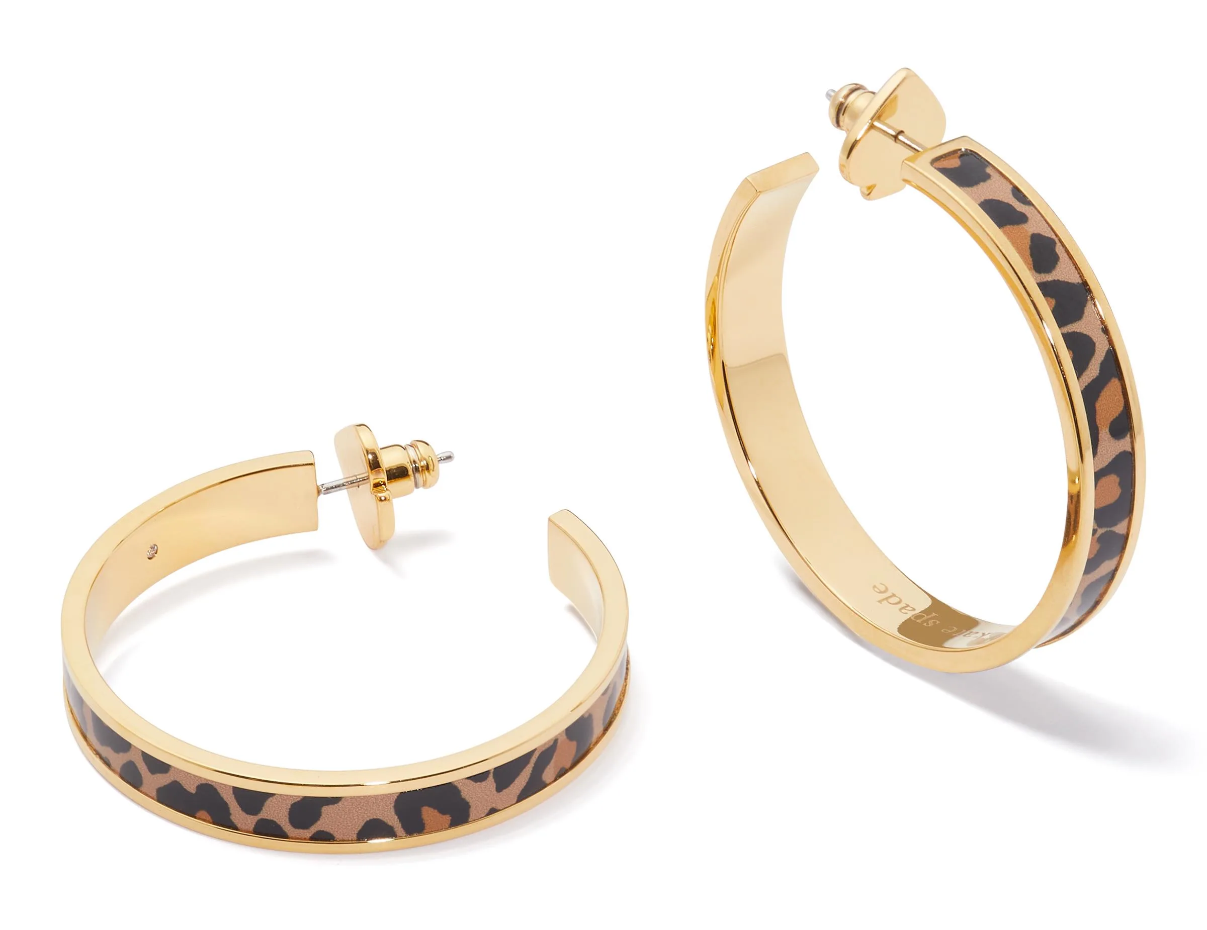 kate spade new york Heritage Spade Flower Hoops - Leopard