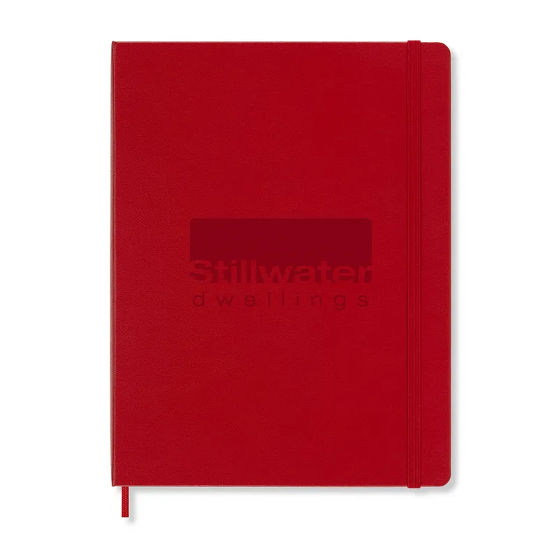 Moleskine® Hard Cover Ruled X-Large Notebook - Scarlet Red