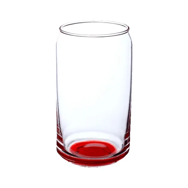 Crafty 16 oz ARC Can Shaped Beer Glasses with Color Bottom view 2