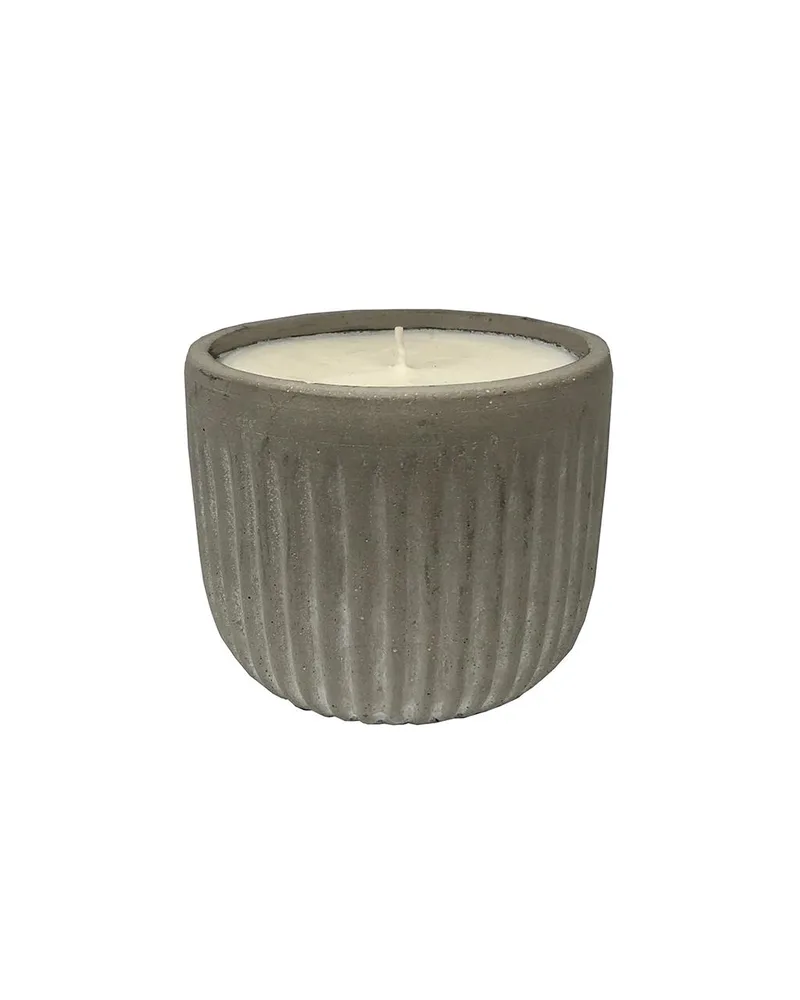 K.Hall Studio Grooved Cement Citronella Outdoor Candle