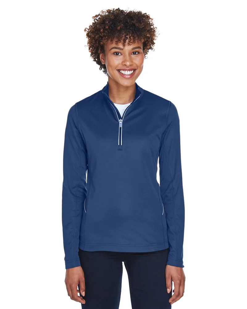 ULTRACLUB Ladies' Cool & Dry Sport Quarter-Zip Pullover view 5