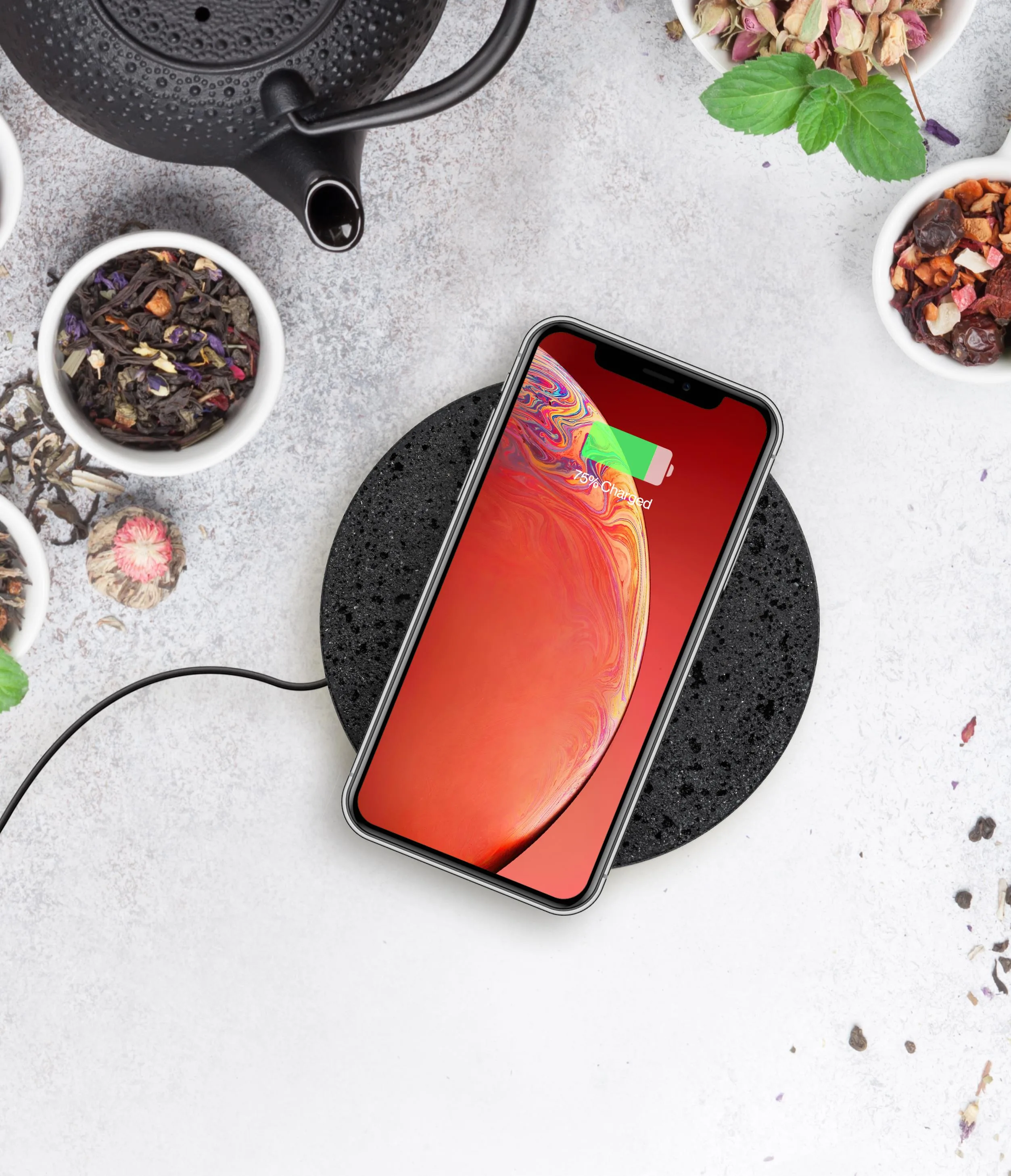 Einova Wireless 10W Qi Charging Stone - Lava