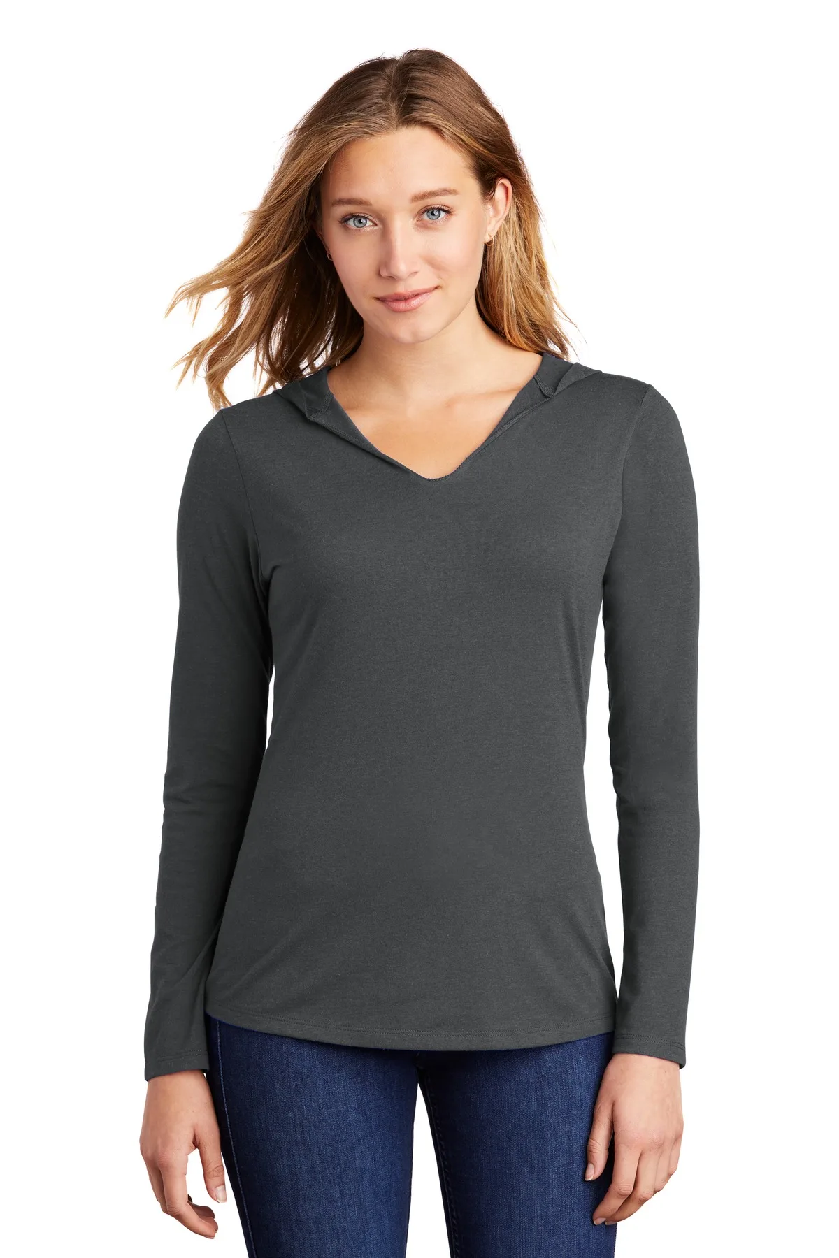 District® Women's Perfect Tri® Long Sleeve Hoodie. view 4