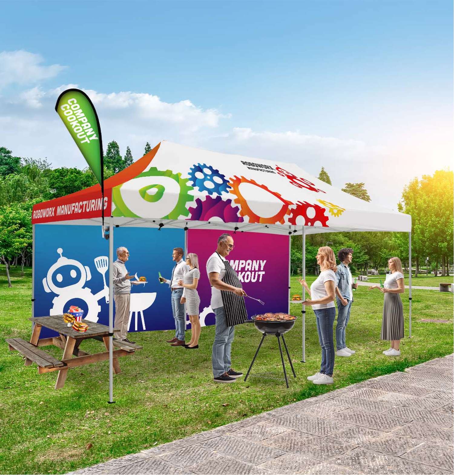 20' Premium Tent UV-Printed Kit view 2