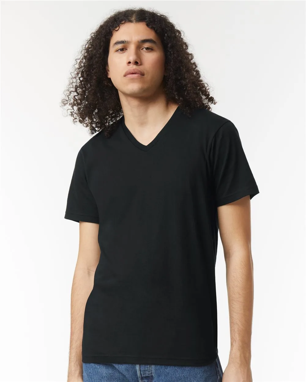 American Apparel® Unisex CVC V-Neck T-Shirt view 2
