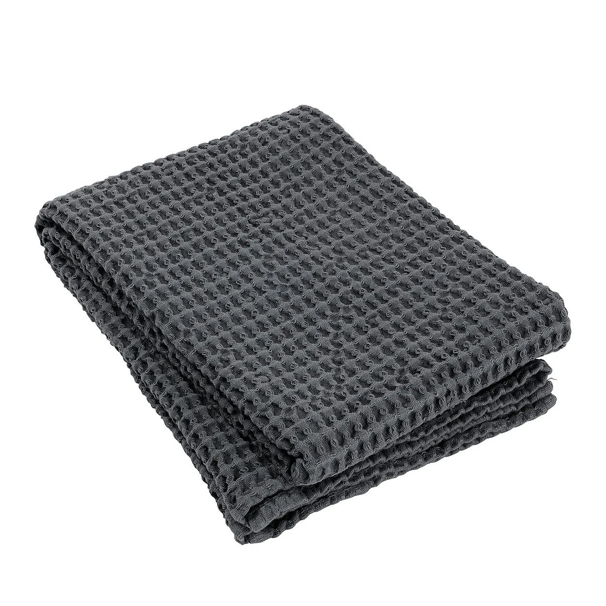 Blomus Caro Jumbo Waffle Bath Towel 28 X 57 - Magnet Charcoal Gray