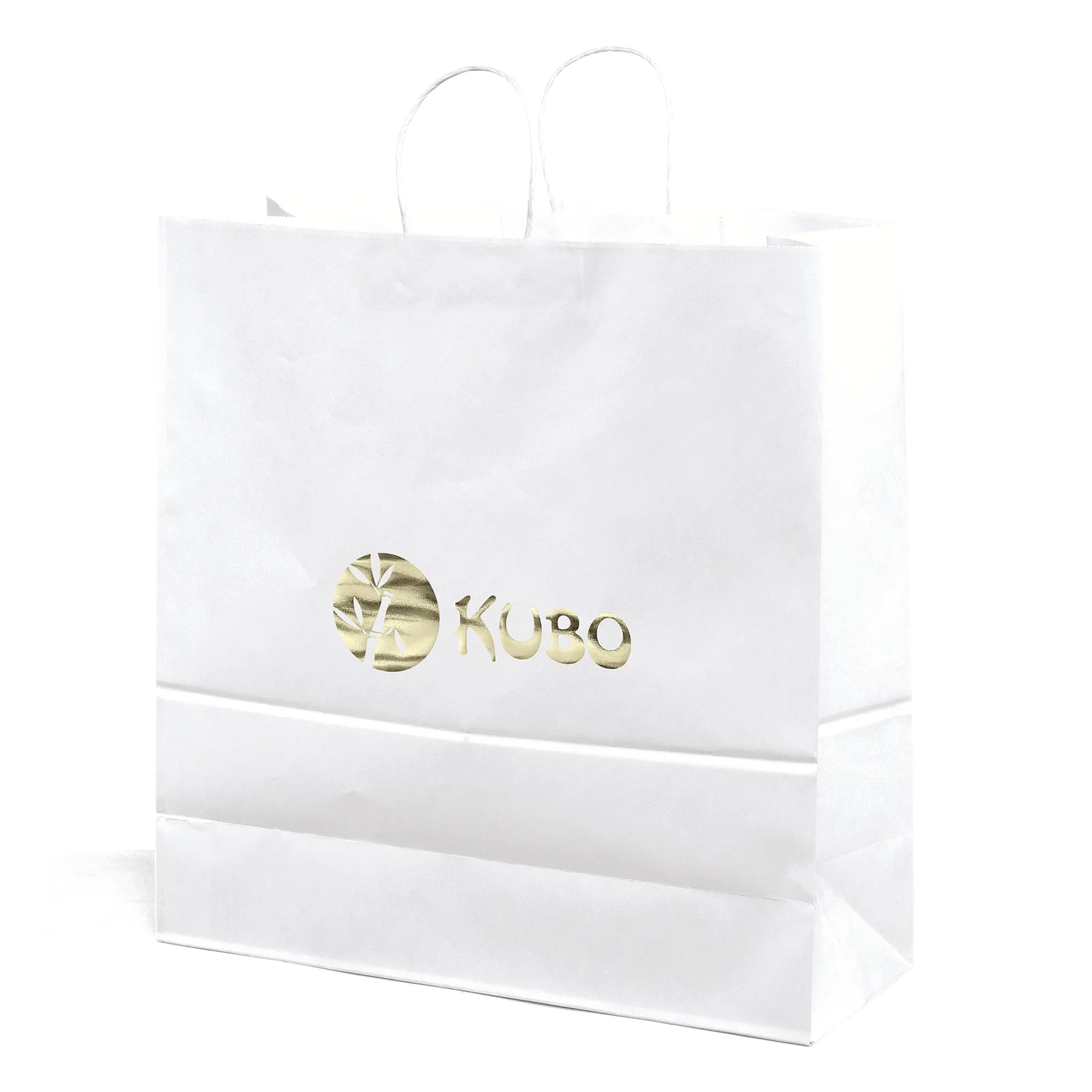 Duke - White Shopper - Foil Print (18" x 7" x 18 3/4")
