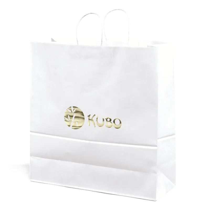 Duke - White Shopper - Foil Print (18" x 7" x 18 3/4")