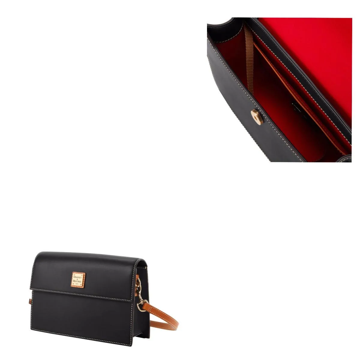 Dooney & Bourke Black Wexford East/West Flap Shoulder Bag