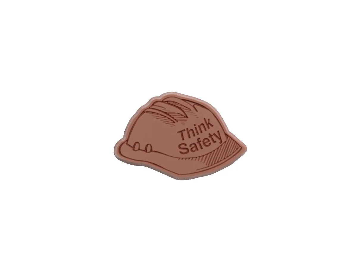 Think Safety Milk Chocolate Hard Hat Shape