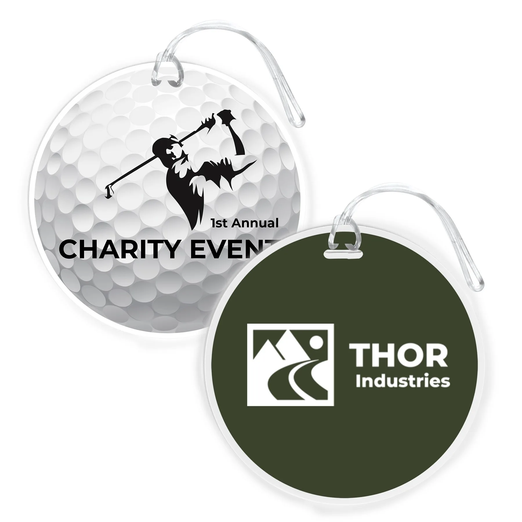 Imprinted Full Color Round Luggage Tag view 2