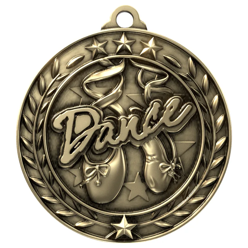 Antique Dance Wreath Award Medallion (2-3/4")
