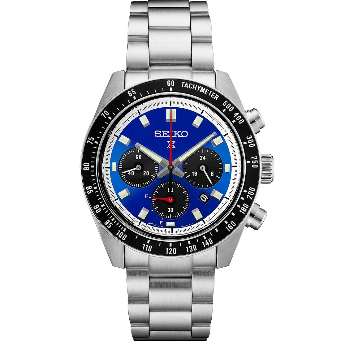 Seiko Watch Prospex Speedtimer Ss Solar Chrono Blue Dial U.S. Se