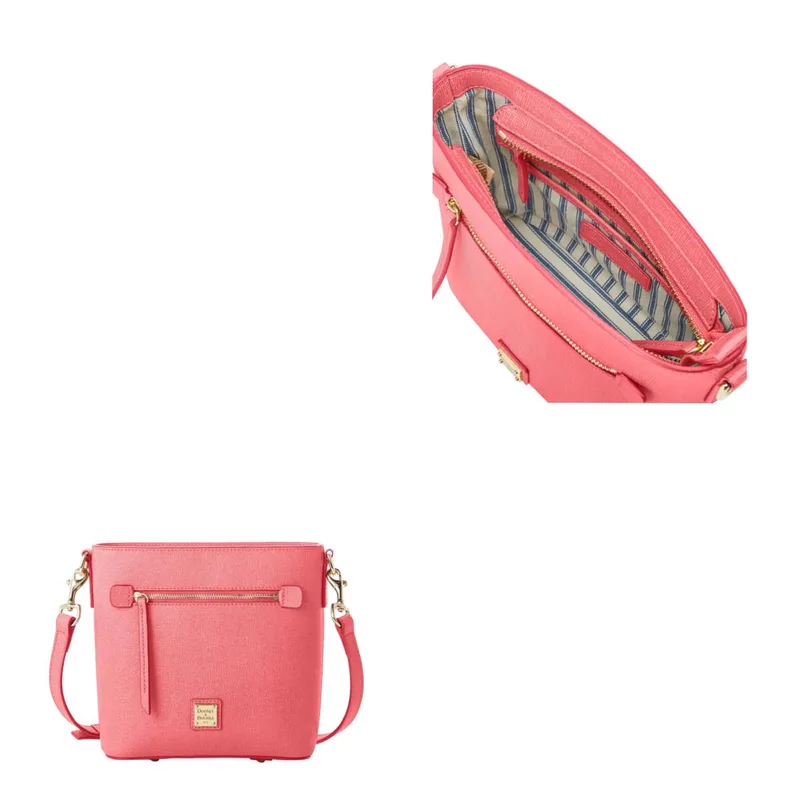 Dooney & Bourke Bubble Gum Saffiano Small Zip Crossbody