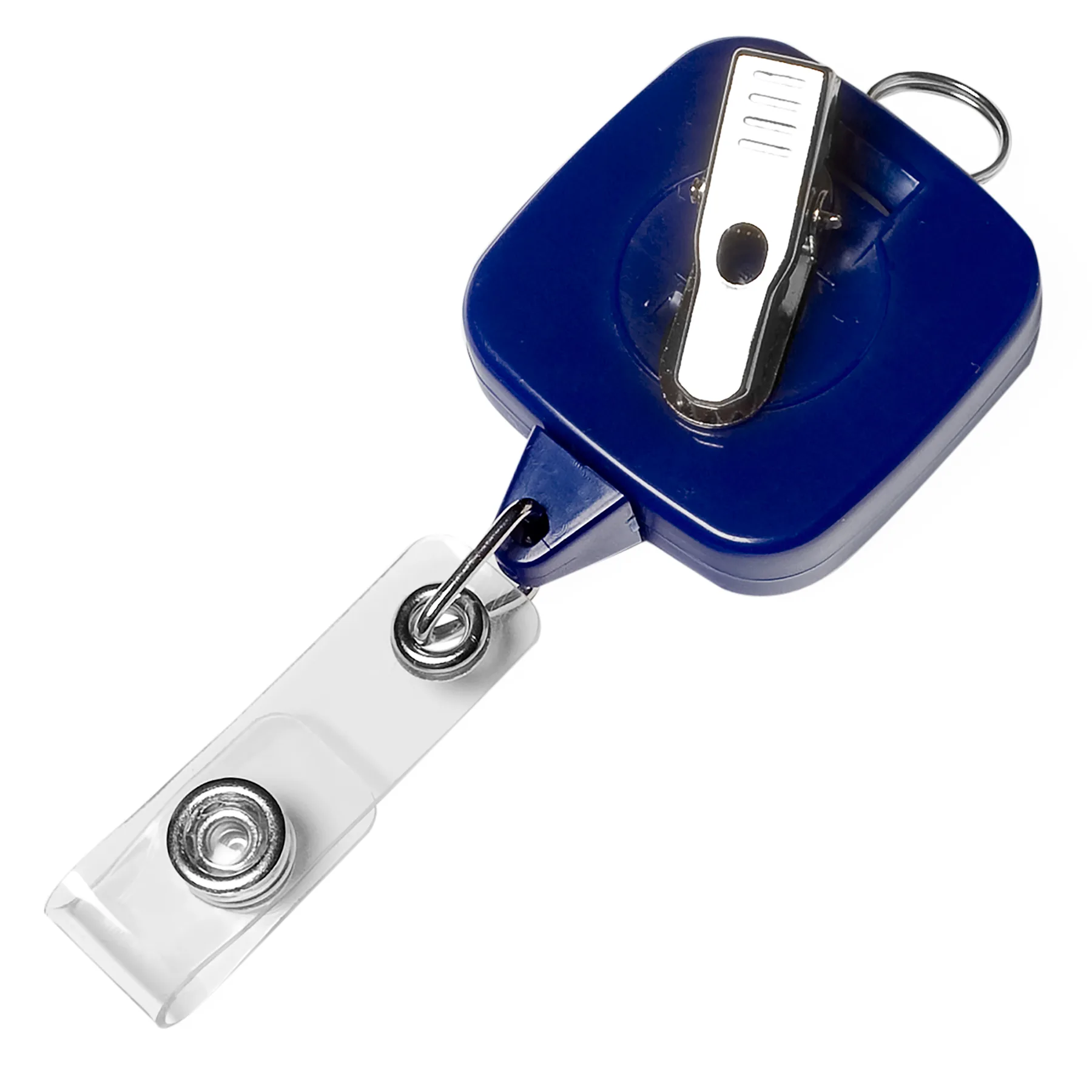 Jumbo Sqround Retractable Badge Reel w/lanyard attachment view 3