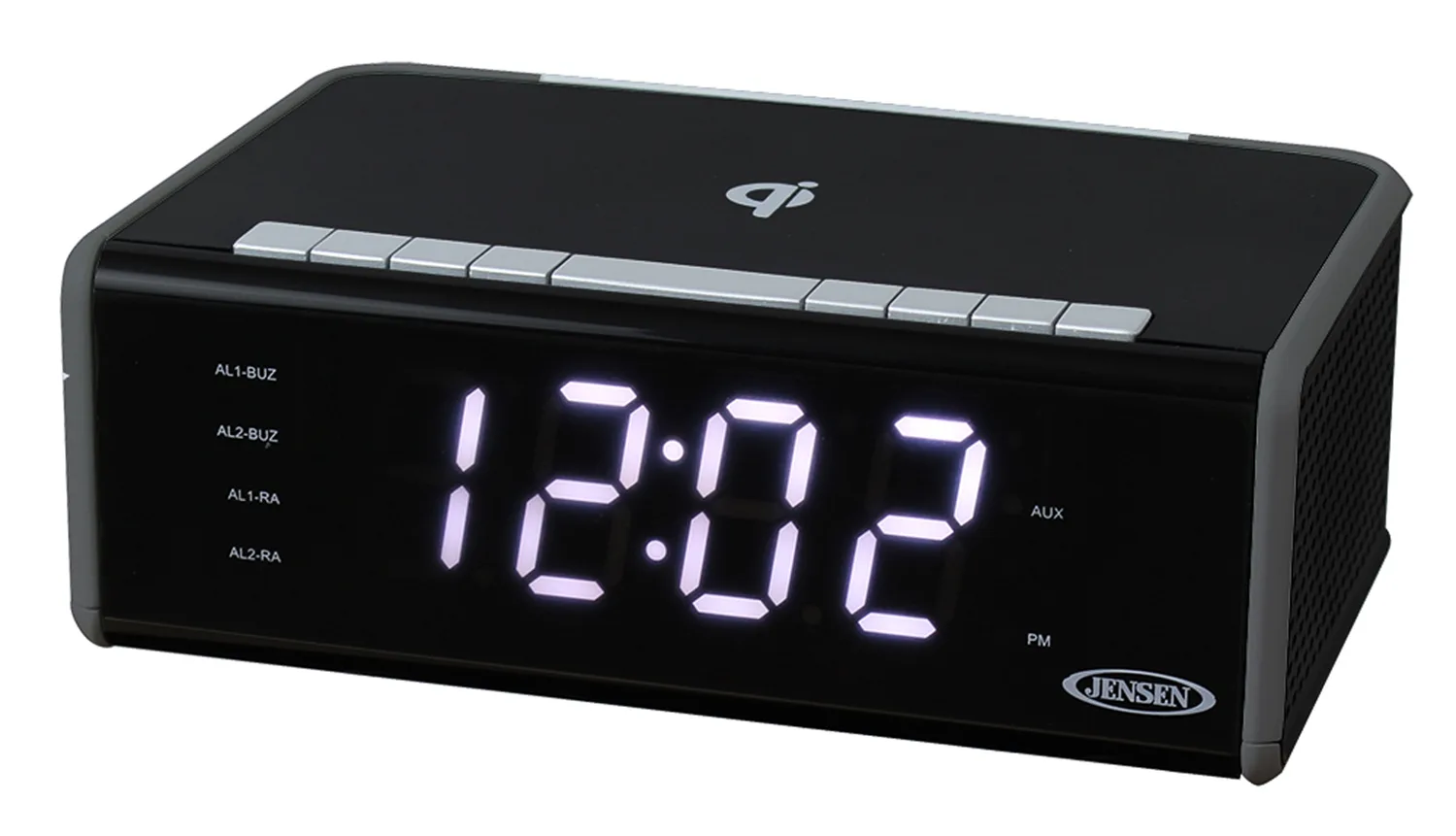 Jensen Audio Clock Radio w/Qi Charging