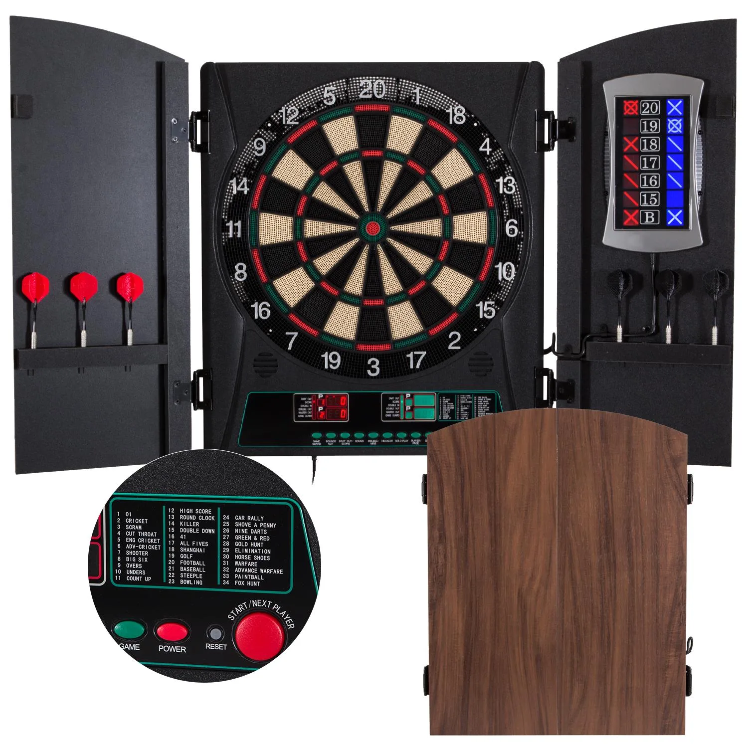 Escalade Sports Arachnid - Cricket Maxx 1.0 Electronic Dartboard Cabinet Set