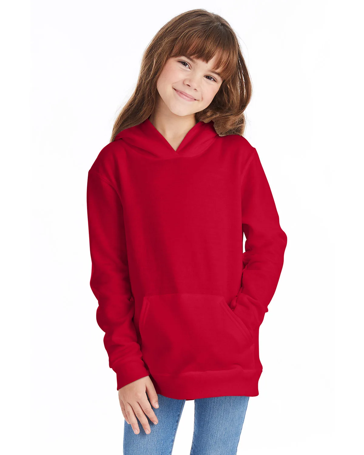 Hanes Printables Youth EcoSmart® Pullover Hooded Sweatshirt view 6