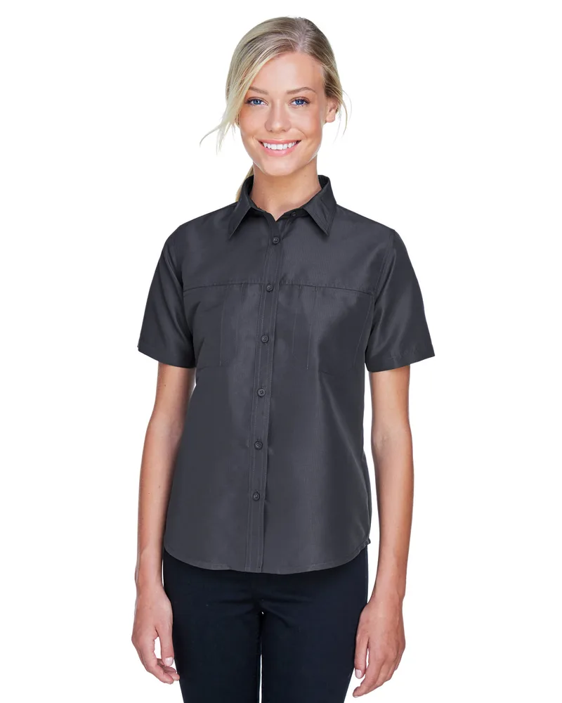 Harriton Ladies' Key West Short-Sleeve Performance Staff Shirt view 3