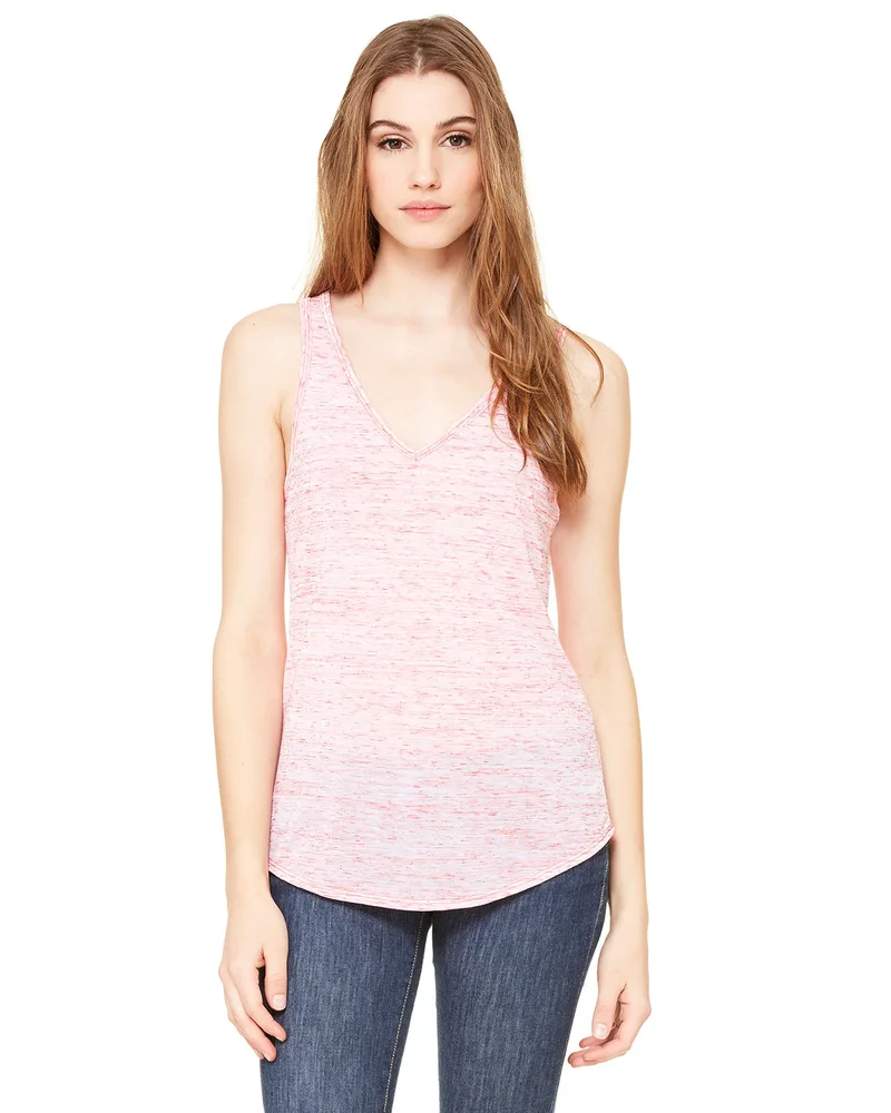 BELLA+CANVAS Ladies' Flowy V-Neck Tank view 7