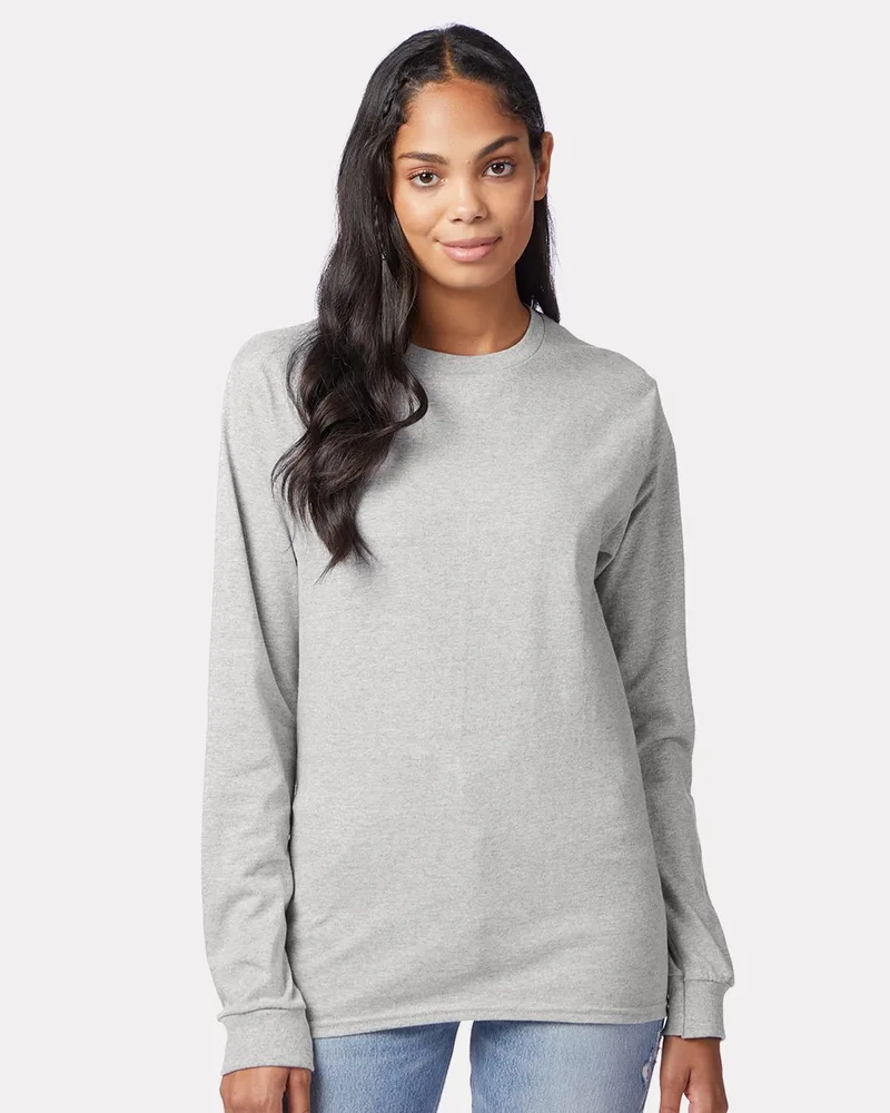Hanes® Authentic Long Sleeve T-Shirt view 2