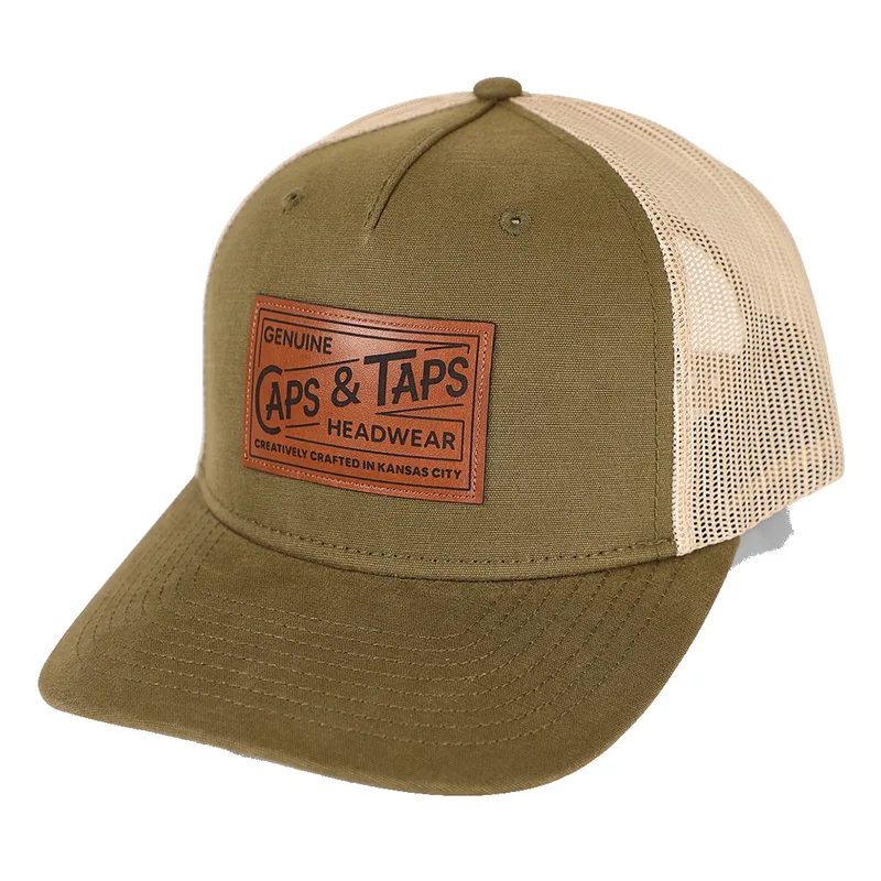 5-Panel Brushed Canvas Mesh Back Cap