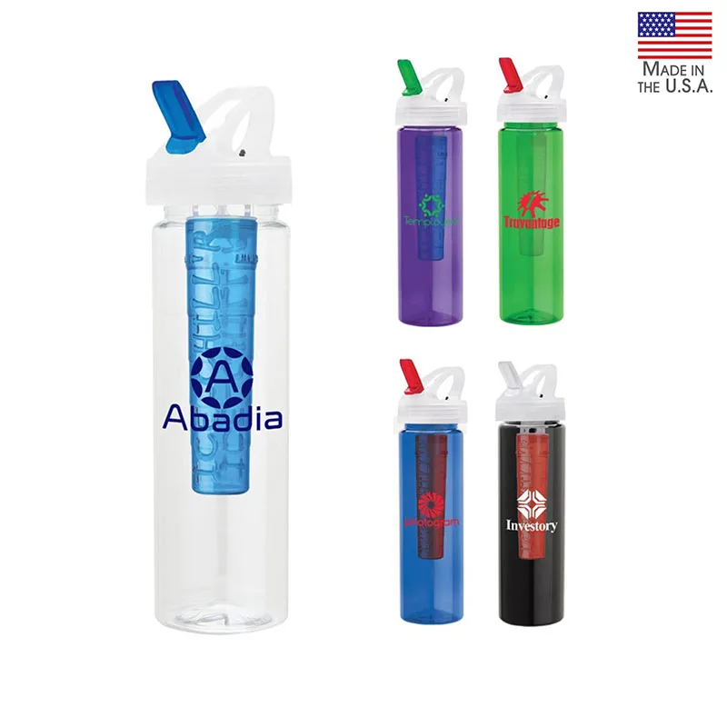 Laguna 32 oz. PET Bottle with Flip Spout & Ice Stick view 2