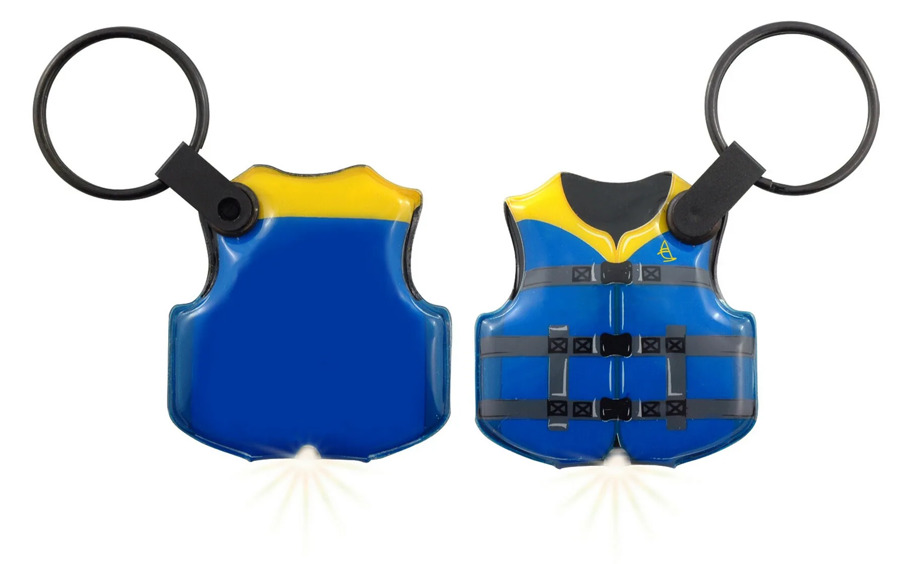 ShapeLights™ Color-A-Shape Key Ring Flashlight (Life Vest) view 2