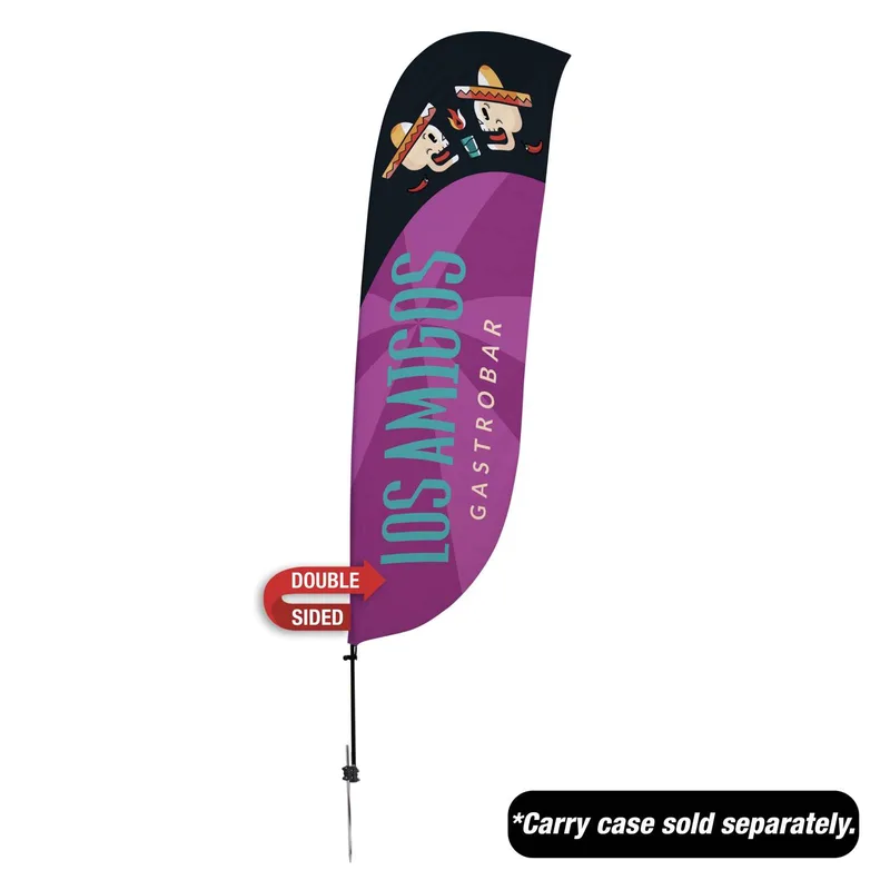 10.5' Value Feather Sail Sign Kit Double-Sided w/ Spike Base