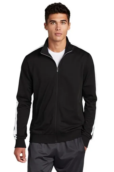 Sport-Tek ® Tricot Sleeve Stripe Track Jacket.
