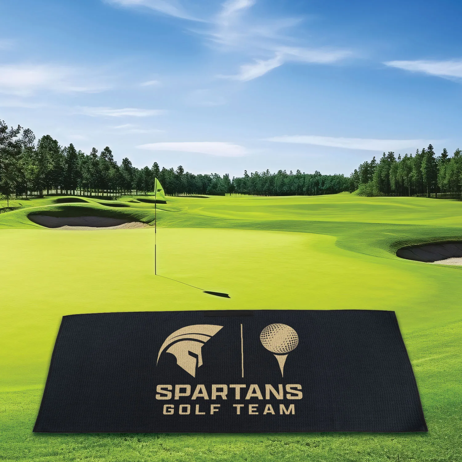 MaxxColor Waffle Golf Towel (17" x 40") view 2