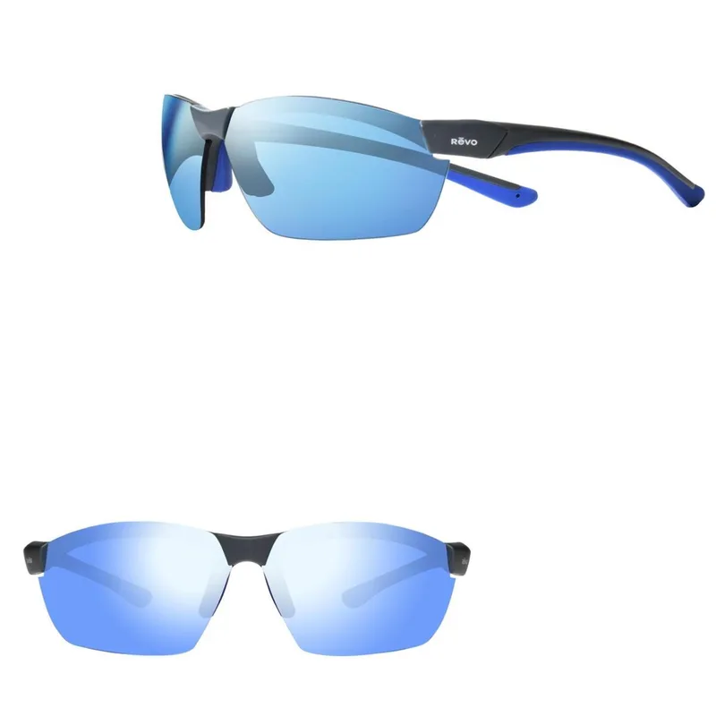 Revo Sunglasses Incline Semi Rimless Sunglass w/Widened View - Matte Gray