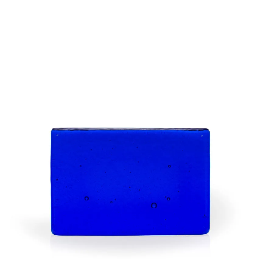 Sargossa Cobalt Horizontal Wedge Recycled Glass Award, 4" view 2