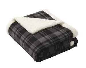 Black/White Uneven Plaid