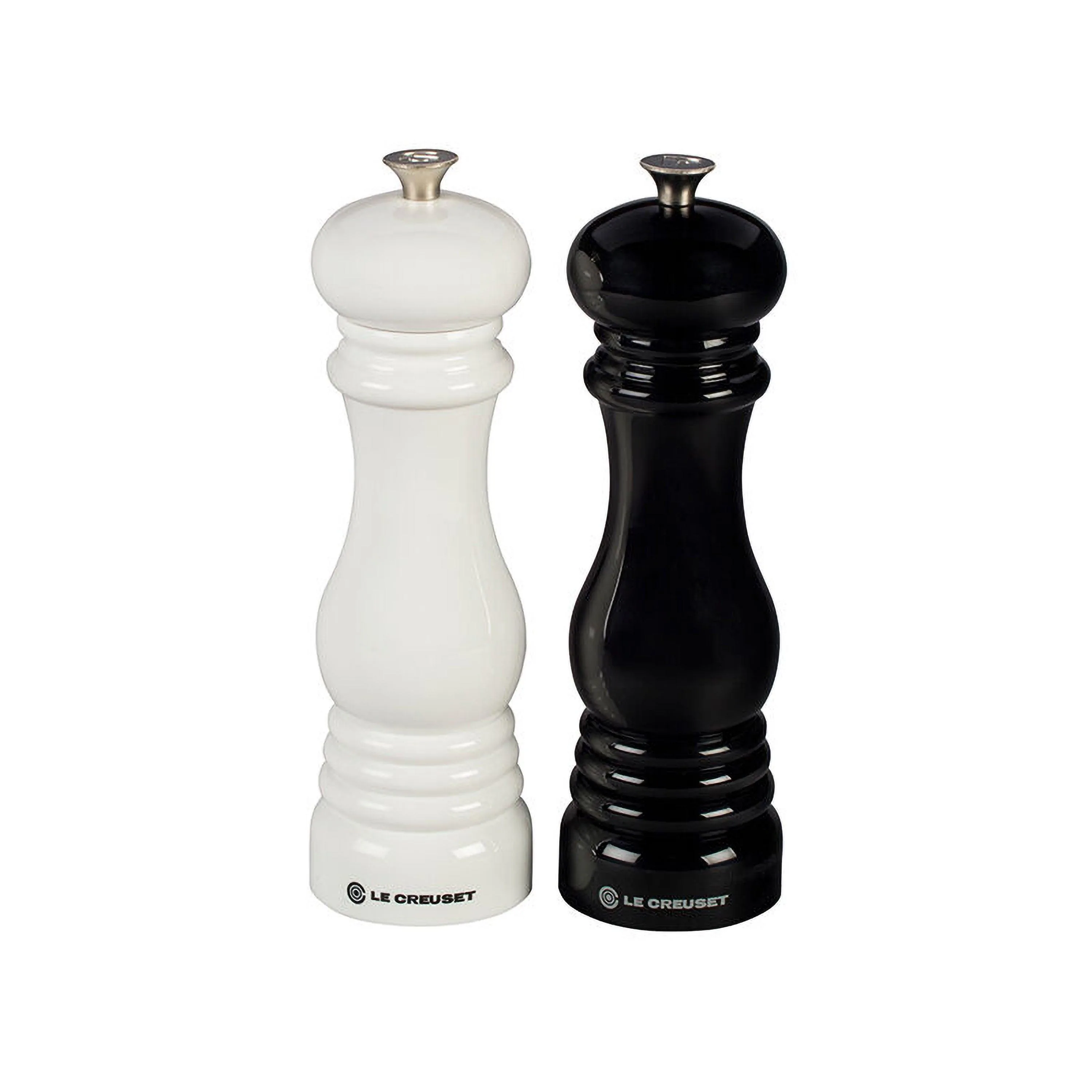 Le Creuset Ceramic Grinder Salt & Pepper Mill Set Black & White