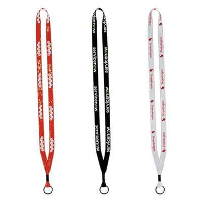 1/2" Dye-Sublimated Lanyard with Metal Crimp & Metal Split-Ring