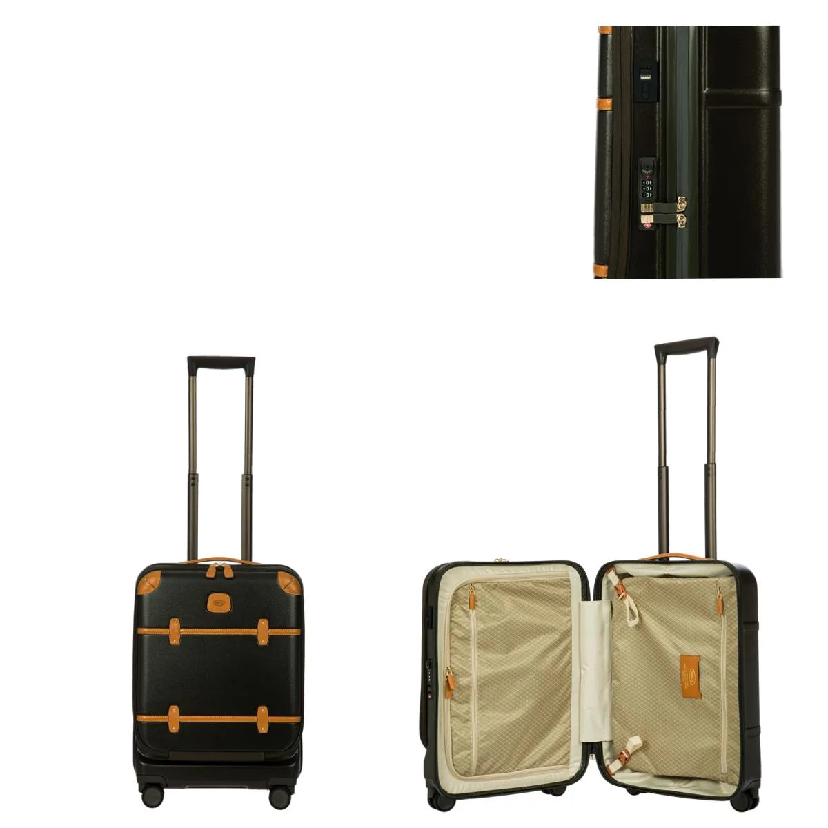 Bric's Bellagio 21" Business Carry On Spinner Luggage - Olive Green