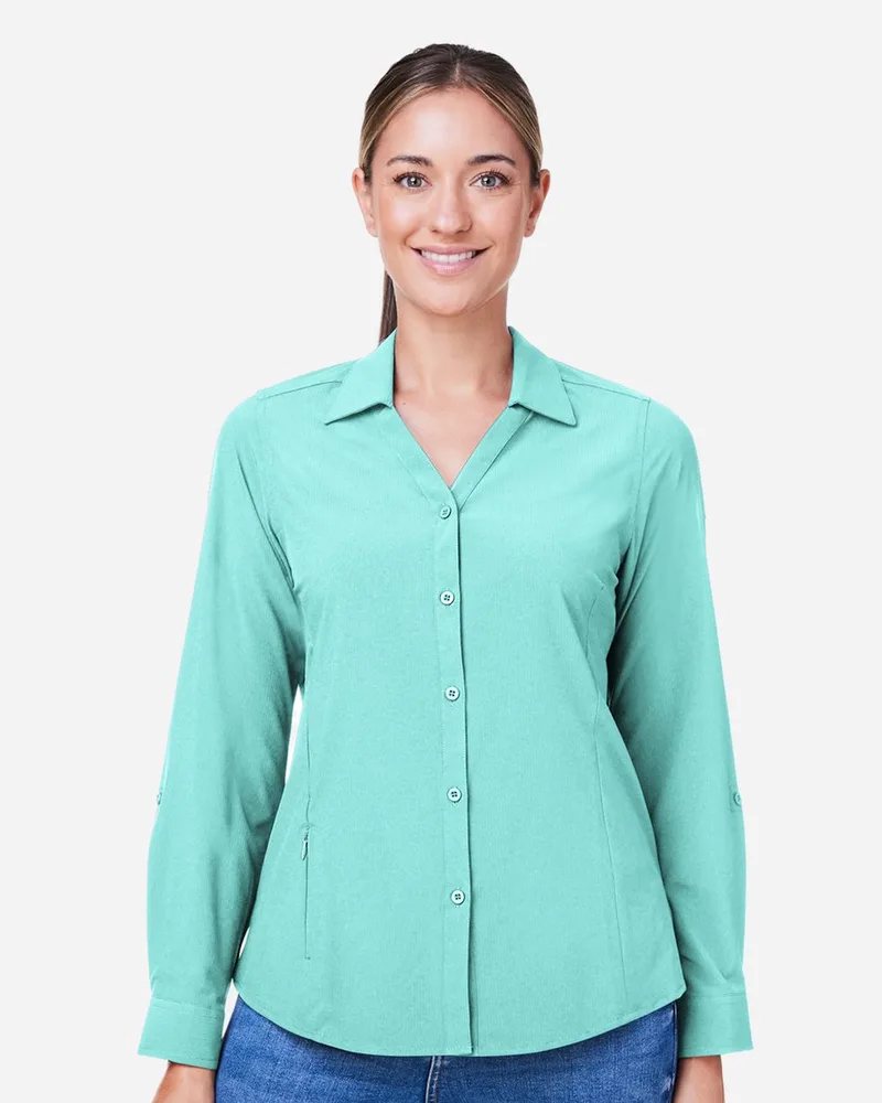 CORE365™ Women's Ultra UVP® Long Sleeve Marina Shirt view 2