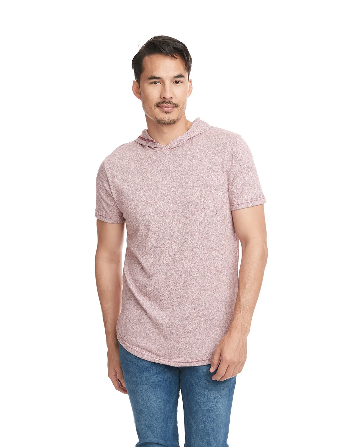 NEXT LEVEL APPAREL Unisex Mock Twist Short Sleeve Hoody T-Shirt view 5