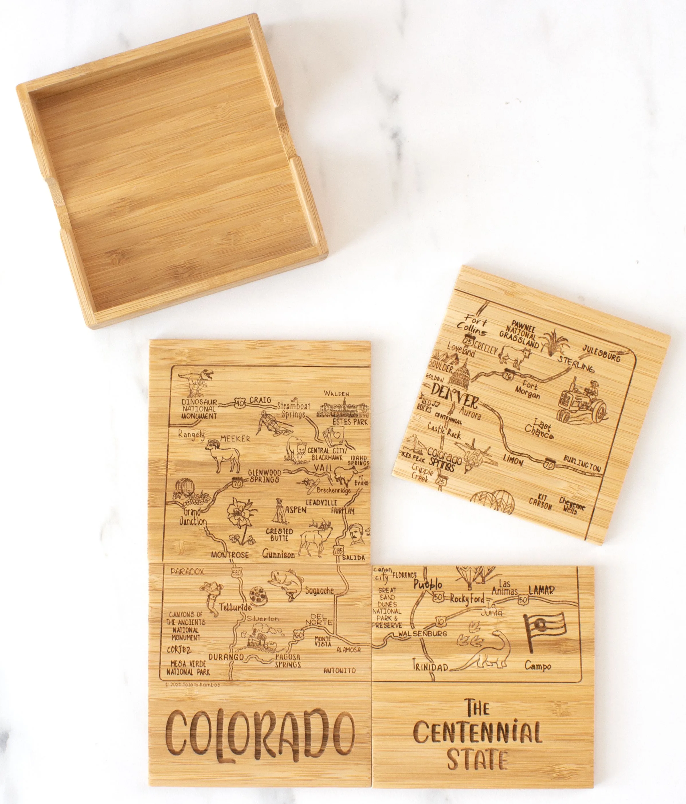 Colorado Puzzle Coaster Set view 5