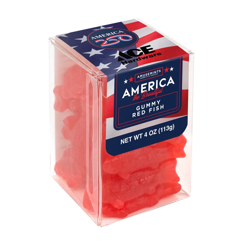 America 250- Short Acetate-Gummy Red Fish