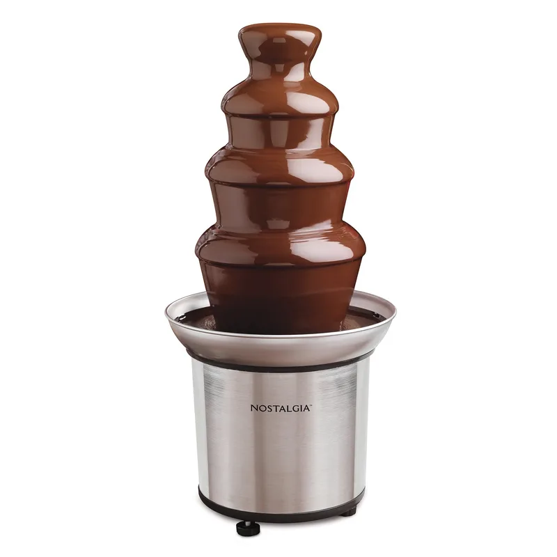 Nostalgia 4-Tier Stainless Steel Chocolate Fondue Fountain