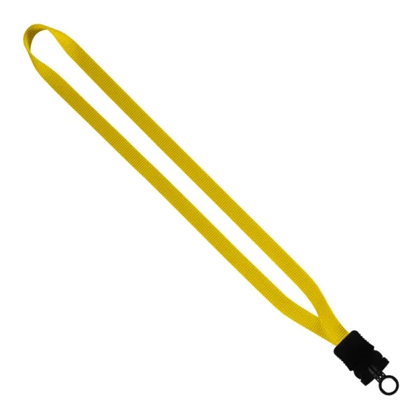 1/2" Smooth Nylon Lanyard with Snap-Buckle Release & O-Ring view 3