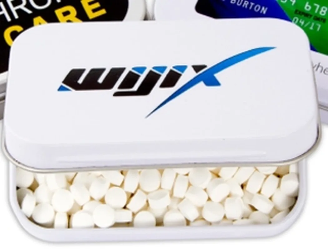 Rectangular Tin w/Shaped Mints