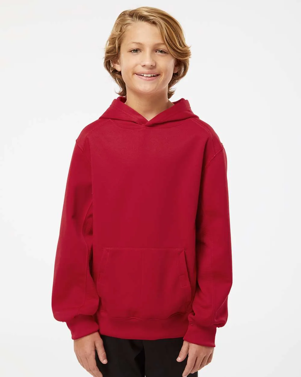 Badger Youth Performance Fleece Hooded Sweatshirt view 5