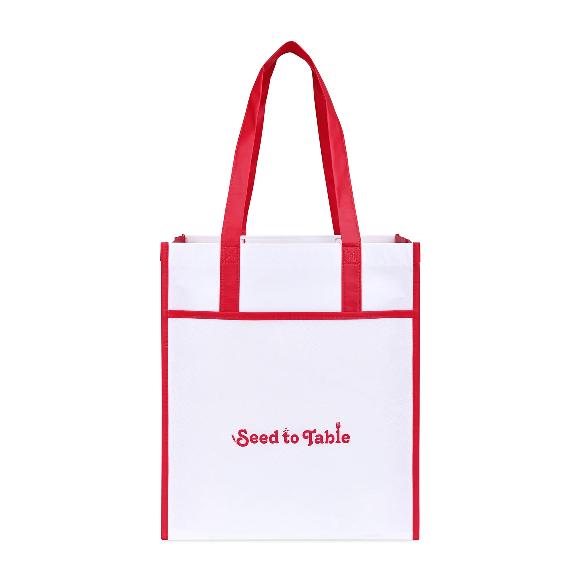 Harlow Laminated Recycled Shopper - Red