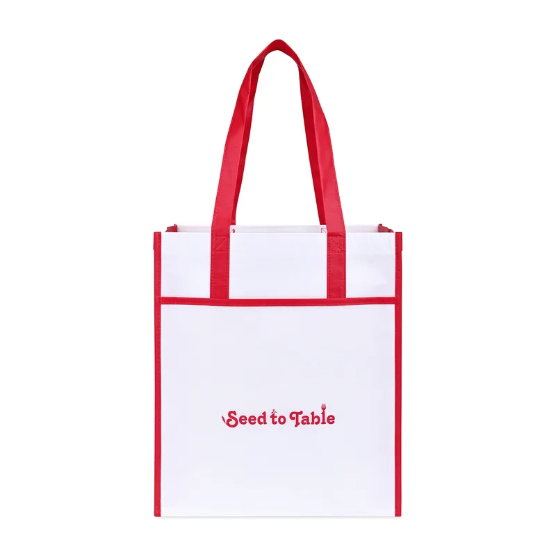 Harlow Laminated Recycled Shopper - Red
