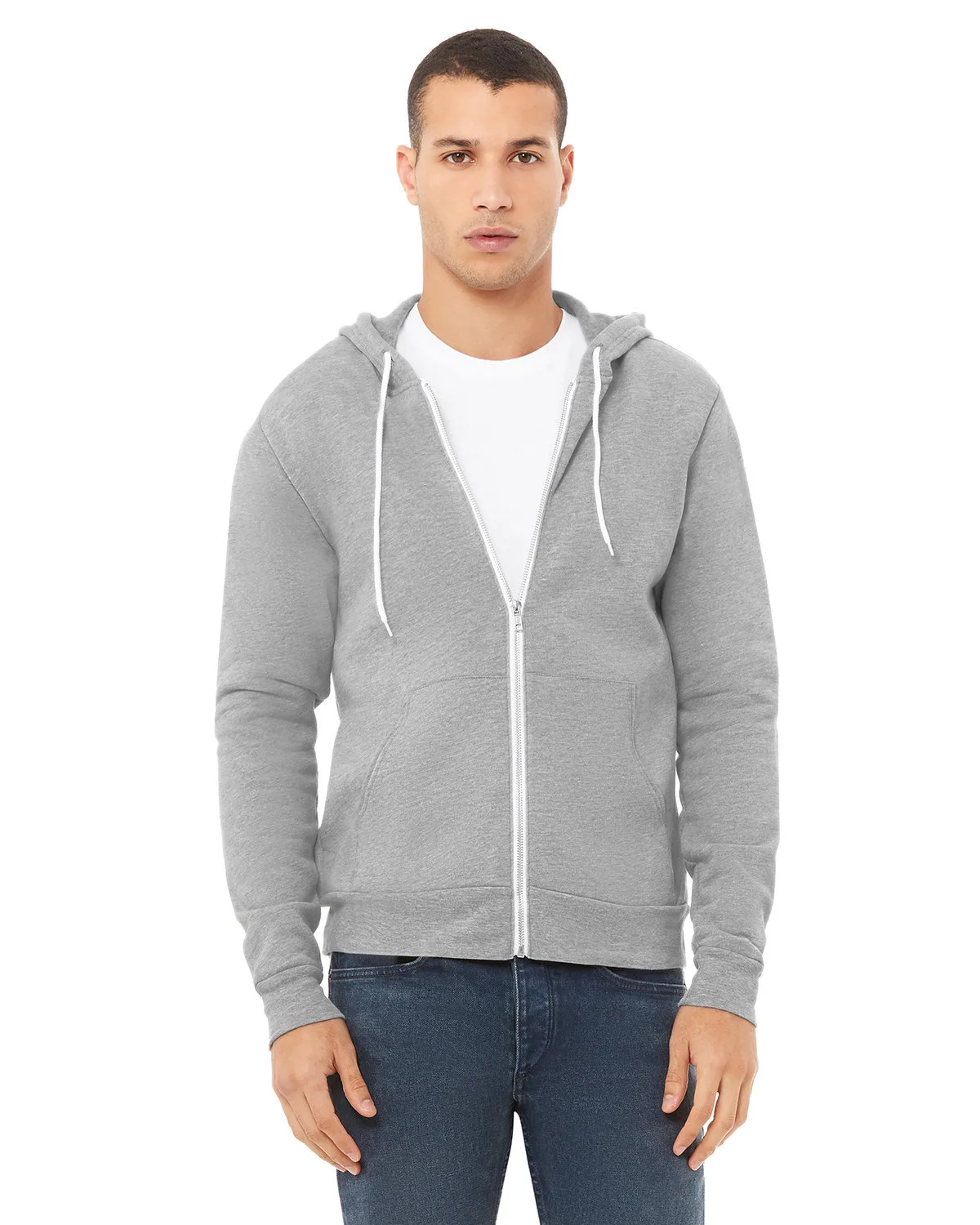 BELLA+CANVAS Unisex Sponge Fleece Full-Zip Hooded Sweatshirt view 3